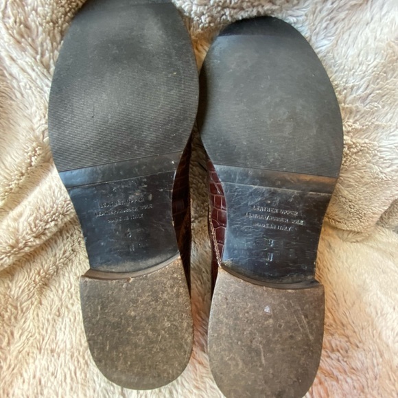 Vtg 1990’s Talbot Suede Crocodile Leather Flats - Picture 6 of 7